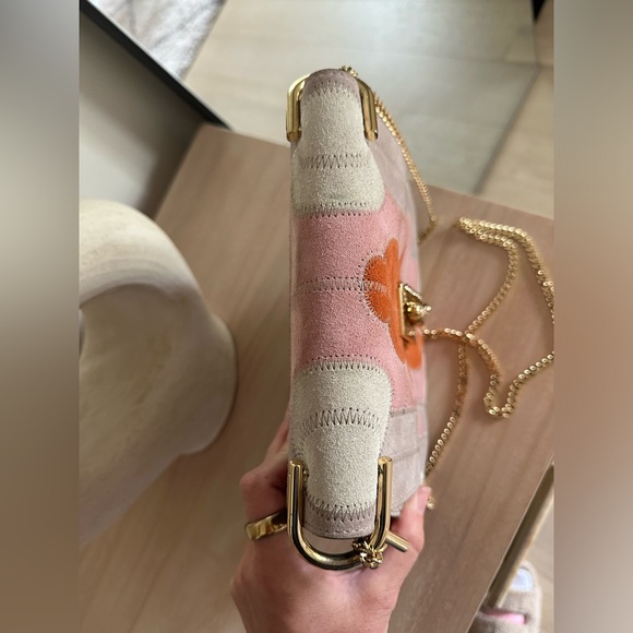 Chloe Drew Bag Crossbody Chain / multicolor suede patchwork 🌸 - Picture 14 of 15